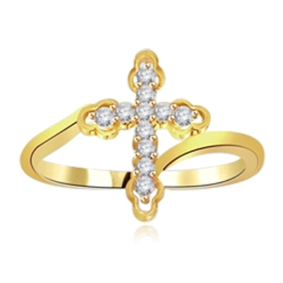 Gloria-Sublime ring with pure white Round cut Diamond