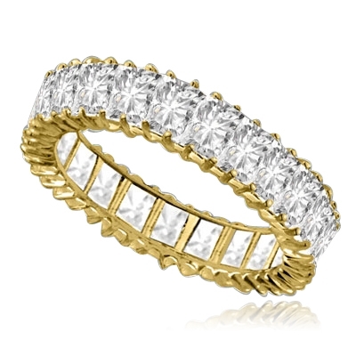 Emerald-Cut Eternity Band gold vermeil ring