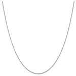 14k solid white gold 1.10 mm Flat Cable Chain