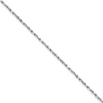 14k WG 1.20mm Machine-made Rope Chain