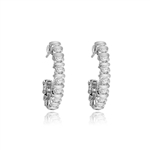 Bright earrings in Platinum Plated Sterling Silver
