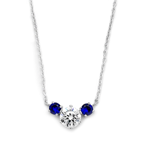 Diamond Essence and sapphire Essence together make a special gift. 1.75 cts.t.w. 14K White Gold.