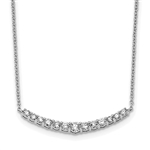 Bar set white gold lab grown diamonds necklace