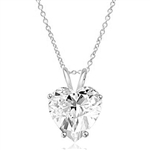 Heart-cut Diamond pendant White Gold