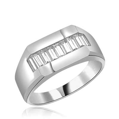 1.5ct Intense - Wield with man's ring in white gold