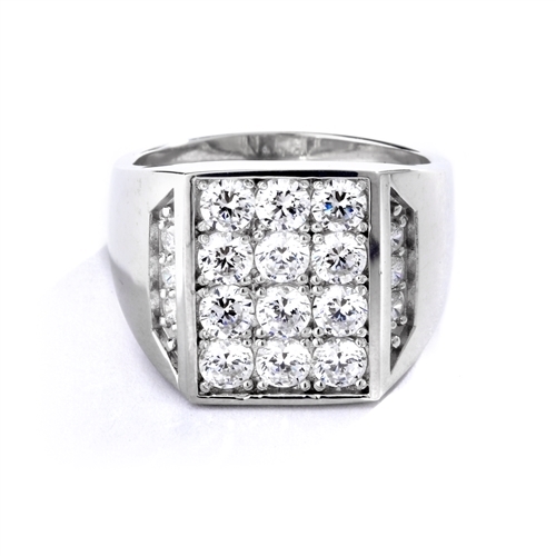 Simply Amazing ring for your perfect man. 3.5 Cts. T.W. set in 14K Solid White Gold.