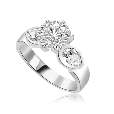 2 cts Blithe and bright ring in white Gold