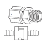 CLEAR 03 CHECK VALVE NPT X 3/8" COMPRESSION 2.0LB