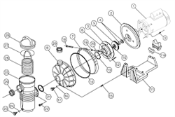 Pentair Motor Package  20HP 3PH 200 208V