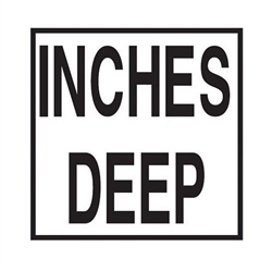 6 x 6 Depth Marker   INCHES DEEP    Skid  Resistant