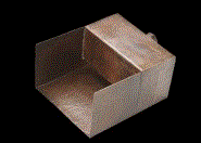 Scupper Copper Rectangular 10 with 11 4 Coupling