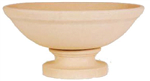 Banded Rim 30 inch Firebowl with Pedestal Concrete