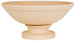Banded Rim 30 inch Firebowl with Pedestal Concrete