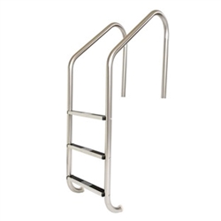 SRSmith Commercial Ladder with Crossbrace  36 inches  3 step  Stainless