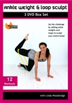 Ankle Weights and Loop Sclupt 3 DVD Set - Linda Wooldridge - Barlates Body Blitz