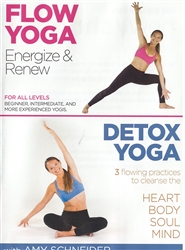 Flow Yoga Energize and Renew & Detox Yoga Heart Body Soul Mind 2 DVD Set - Amy Schneider
