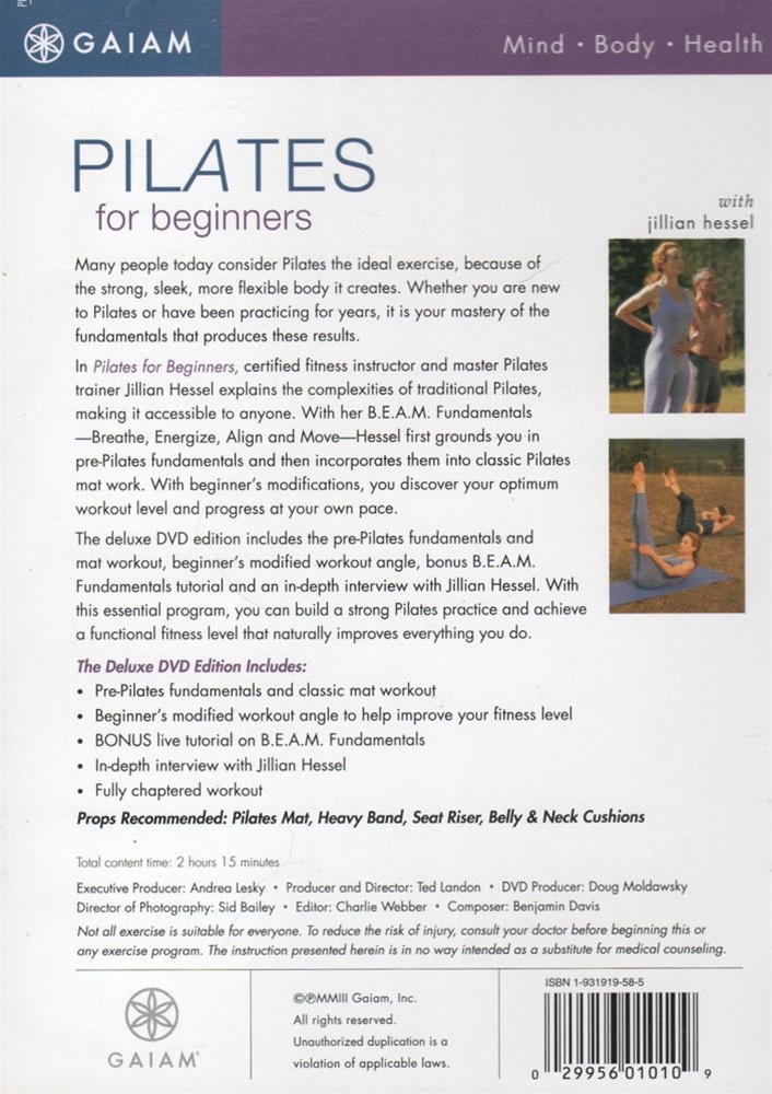 Gaiam ~ Pilates for beginners ~ Deluxe DVD edition