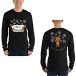 Christmas - Merry Fitness and a Happy New Rear Men's Long sleeve t-shirt