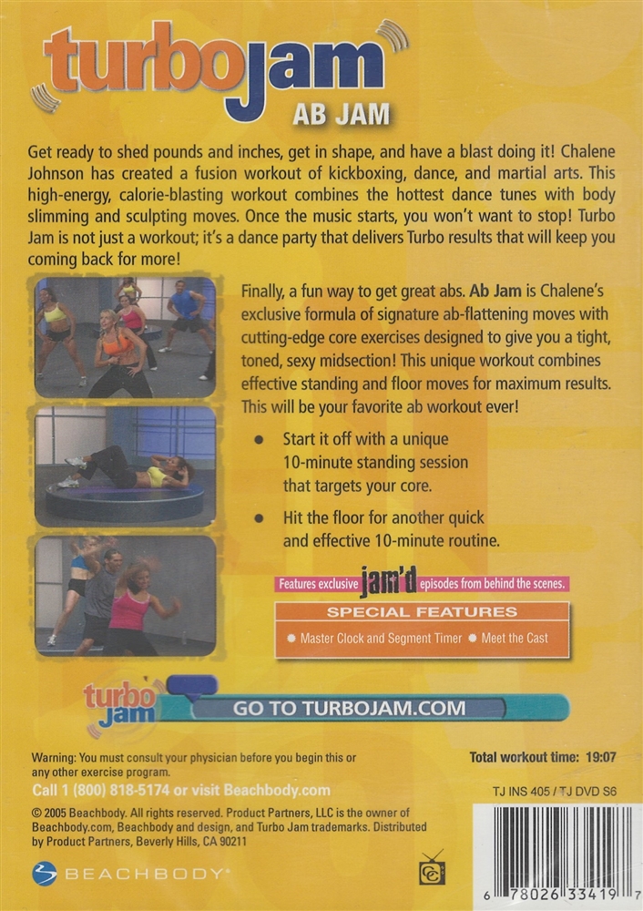 Turbo Jam Ab Jam Workout DVD