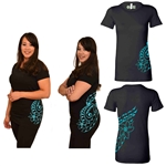Women's Short Sleeve T-Shirt - Double Plumeria Design