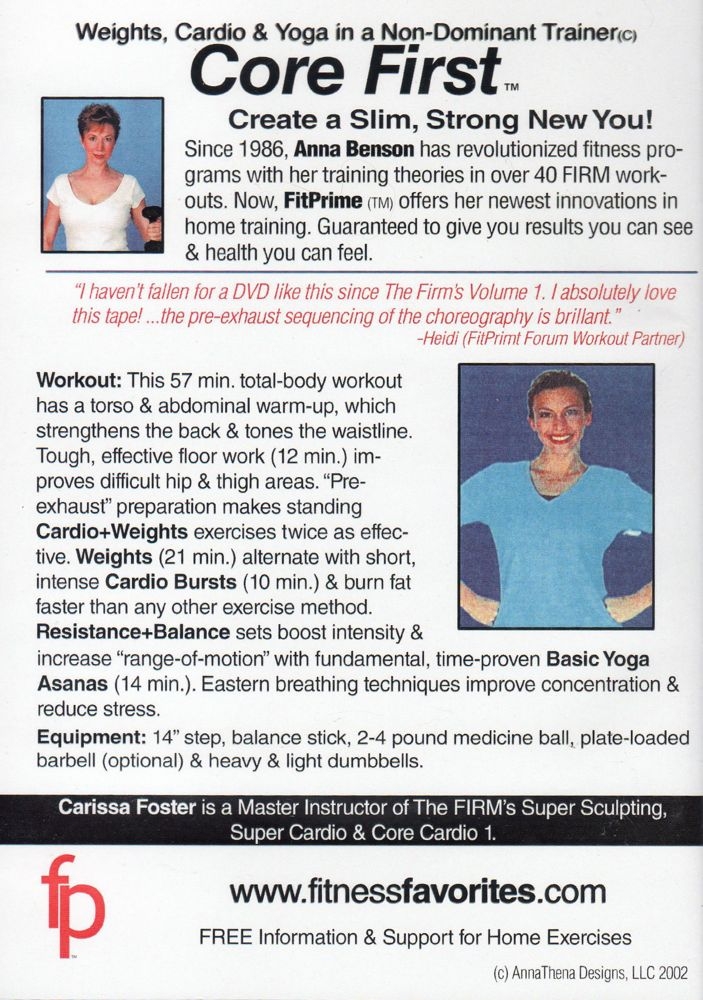 Fit Prime Core First DVD - Carissa Foster