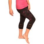 Hibiscus Crop Yoga Pants with Mesh inserts by Ori Active