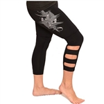 Ikaika Crop Yoga Pants with Cut Outs