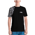 Men's Samoan Tattoo Print Polyester T-Shirt