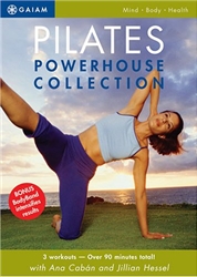 Gaiam Powerhouse Pilates Collection 3 DVD Set and Band