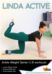 Linda Active Ankle Weight Series Volume 1 - 8 Workouts on 2 DVDs- Barlates Body Blitz - Linda Stejskal