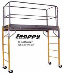 6' Snappy Scaffolding Unit 10' Long with Guardrail