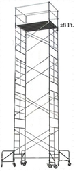 28 Foot  Rolling Scaffold Tower