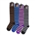 Sunfort - Black tricolour striped knee highs