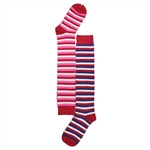 Sunfort - Striped red knee highs