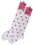 Sunfort - White patterned knee highs for kids