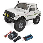 Element RC Enduro Bushido Trail Truck RTR - White - Combo with Charger and 2S LiPo Battery