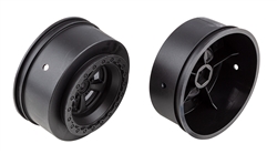 Associated DR10 Drag Rear Wheels, 2.2" / 3.0", Black (2)