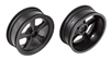 Associated DR10 Drag Front Wheels, 2.2", Black (2)