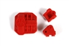 Axial AR44 Differential Cover and Link Mounts (Red)