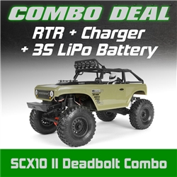 Axial SCX10 II Deadbolt 4WD RTR Combo with Charger and 3S LiPo Battery