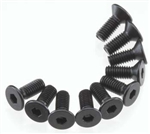 Axial Hex Flat Head M3X8mm Black (10)