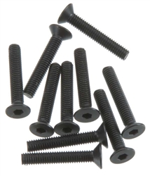 Axial Hex Socket Flat Head M3x18mm Black (10)