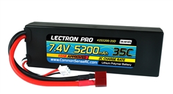 Common Sense RC 2S 7.4V 5200mAh 35C Lectron Pro LiPo Battery - Deans