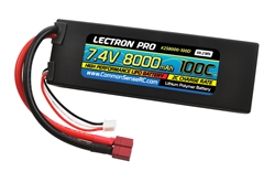 Common Sense RC 2S 7.4V 8000mAh 100C Lectron Pro LiPo Battery - Deans