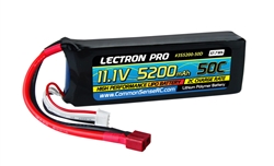 Common Sense RC 3S 11.1V 5200mAh 50C Lectron Pro LiPo Battery - Deans