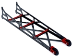 DragRace Concepts 10" Slider Wheelie Bar with Plastic Wheels (Red)