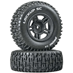 Duratrax Lockup SC Tire C2 Mounted 12mm Black (2)