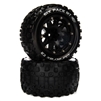 Duratrax SIX PACK MT BELTED 2.8" Mounted Front/Rear Tires 14mm Black (2)