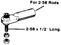 Du-Bro 2-56 Swivel Ball Link (QTY/PKG: 1 )