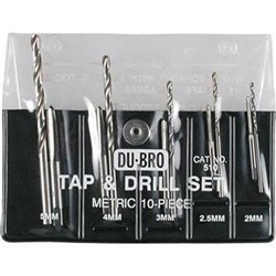 Du-Bro 10-Piece Metric Assorted Tap & Drill Set